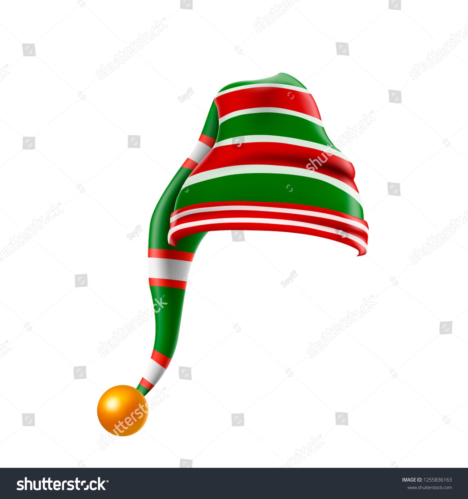 1500x1600 Christmas Holiday Funky Red And Green Stripped Cartoon