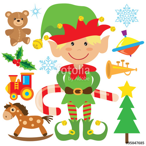 500x500 Christmas Elf Vector Illustration Stock Image And Royalty Free