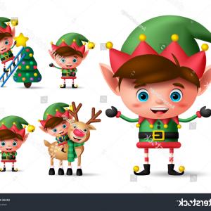300x300 Boy Christmas Elf Vector Character Set Catchsplace