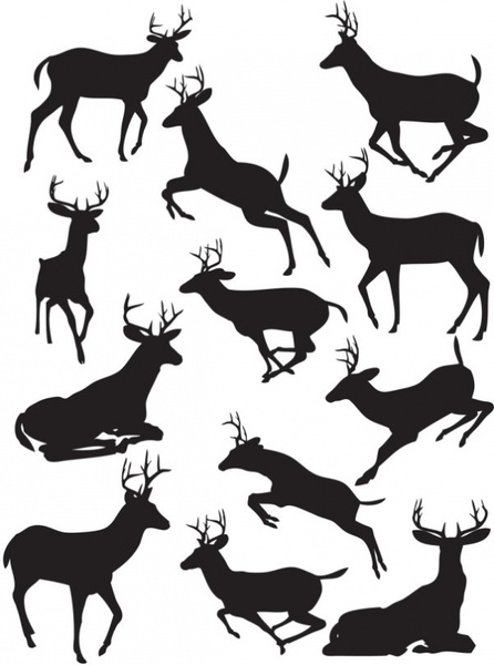 446x600 Elk Black Silhouette Vector Free Vector In Adobe Illustrator