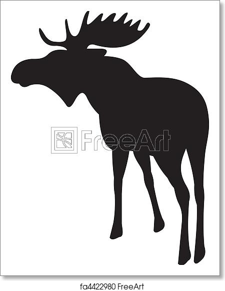 450x580 Free Art Print Of Elk Vector Elk Vector Isolated On White