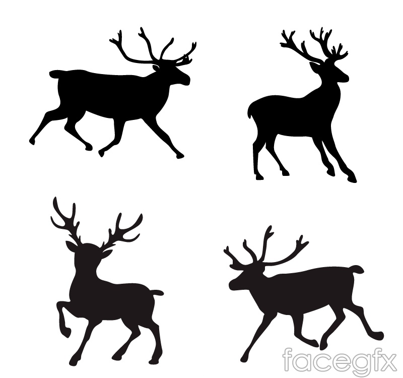 800x750 Beautiful Elk Silhouette Vector Over Millions Vectors, Stock