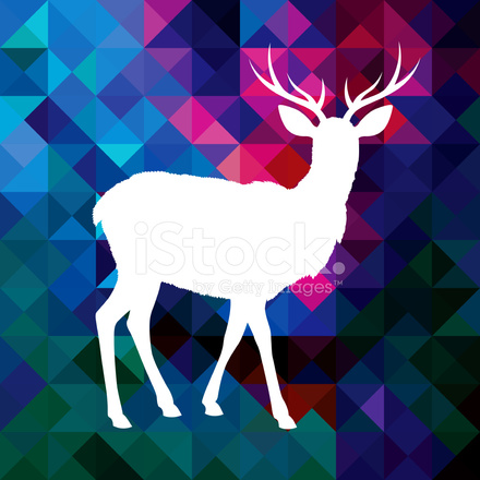 440x440 Trendy Abstract Geometric Hipster Elk Silhouette Stock Vector