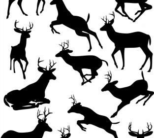 313x280 Elk Black Silhouette Vector Vector Silhouettes Free Vector Free