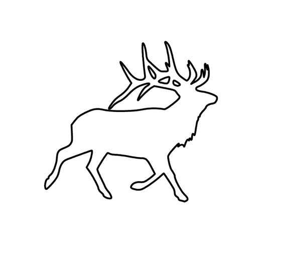 570x546 Elk Vector Graphic Instant Digital Download For Etsy