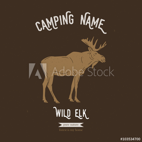 500x500 Wild Elk Vector Illustration European Animals Silhouettes
