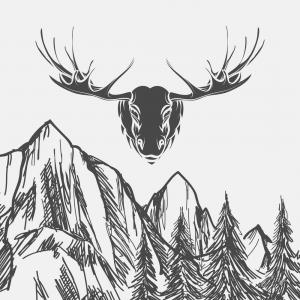 300x300 Deer Black Isolated Elk Vector Catchsplace