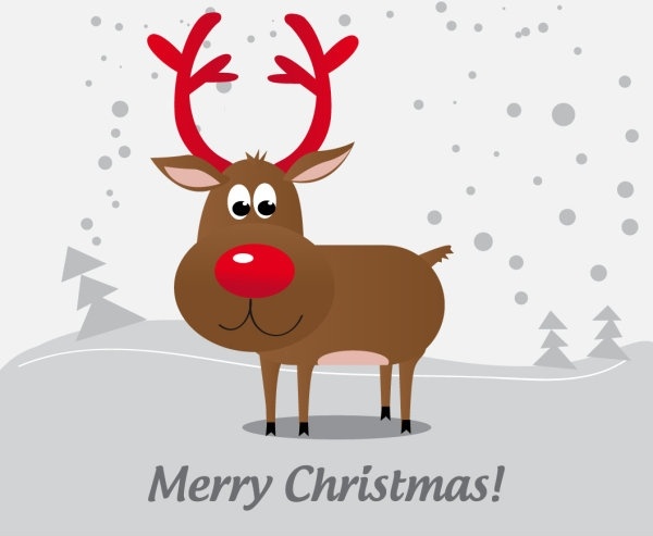 600x493 Cartoon Christmas Elk Vector Free Vector In Encapsulated