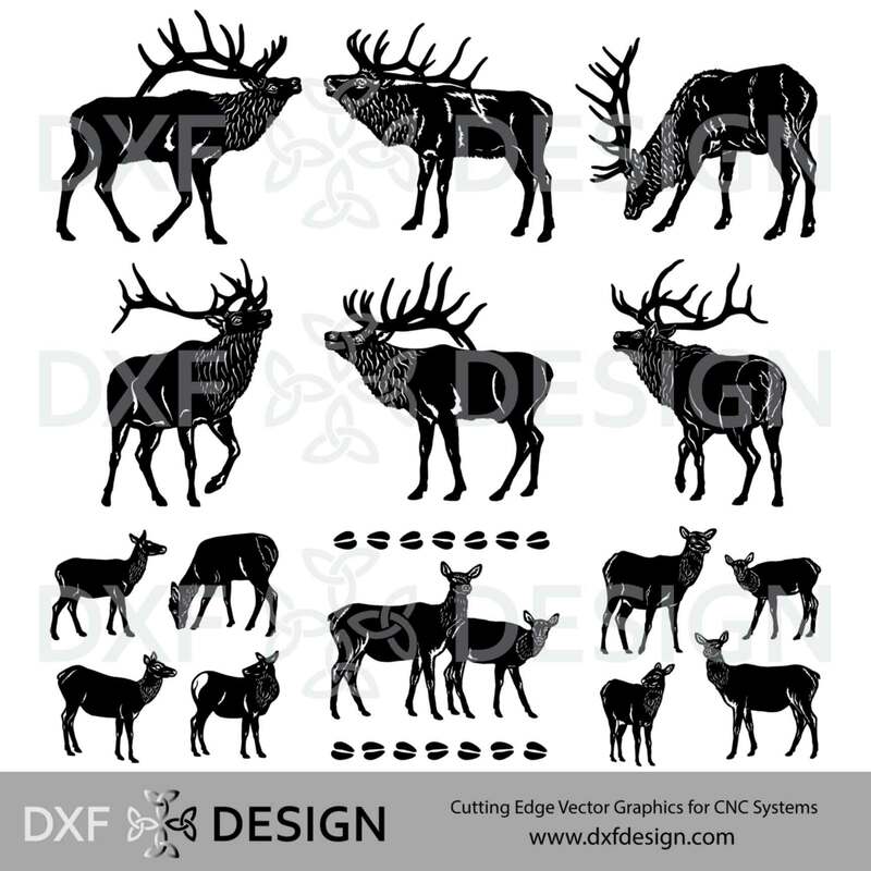 800x800 Elk Collection Dxf For Cnc Plasma Cutting