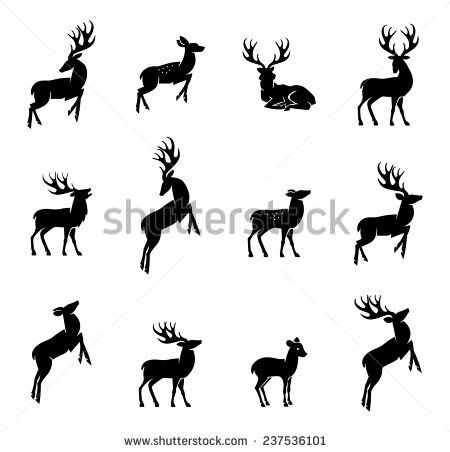 450x452 Elk Black And White Silhouette Vector Free Vector In Adobe