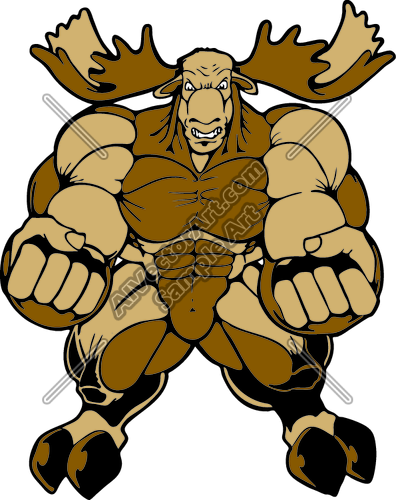396x500 Angry Moose Clipart And Vectorart Sports Mascots