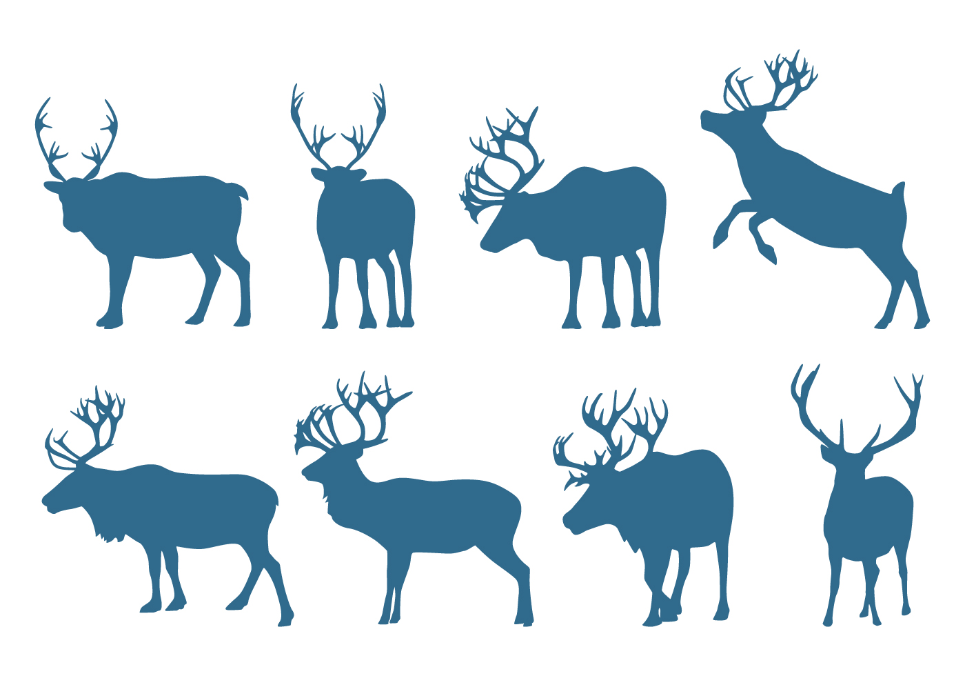 1400x980 Elk Silhouette Free Vector Art