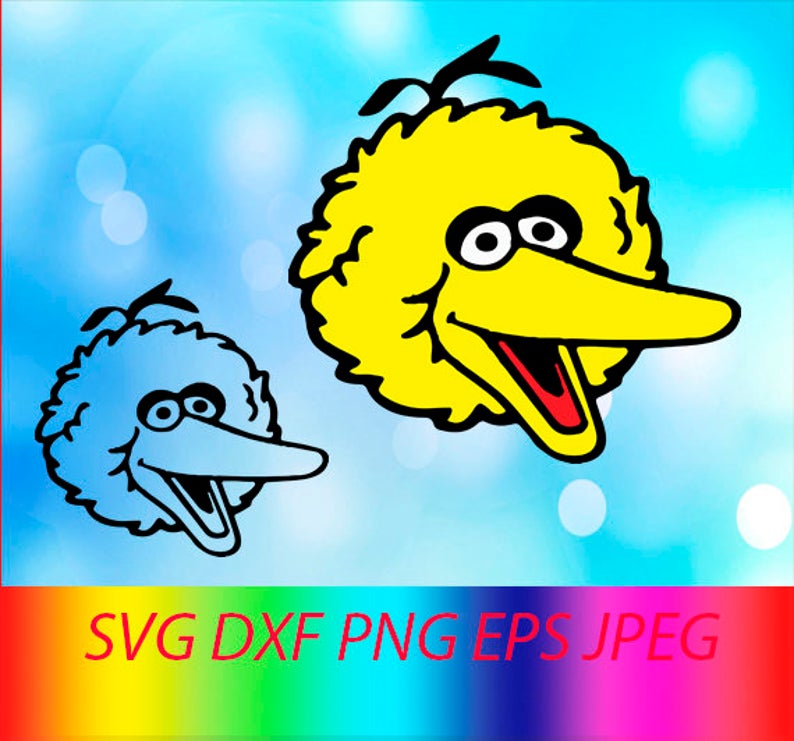 794x741 Elmo Collection Big Bird Face Vector Layered Etsy