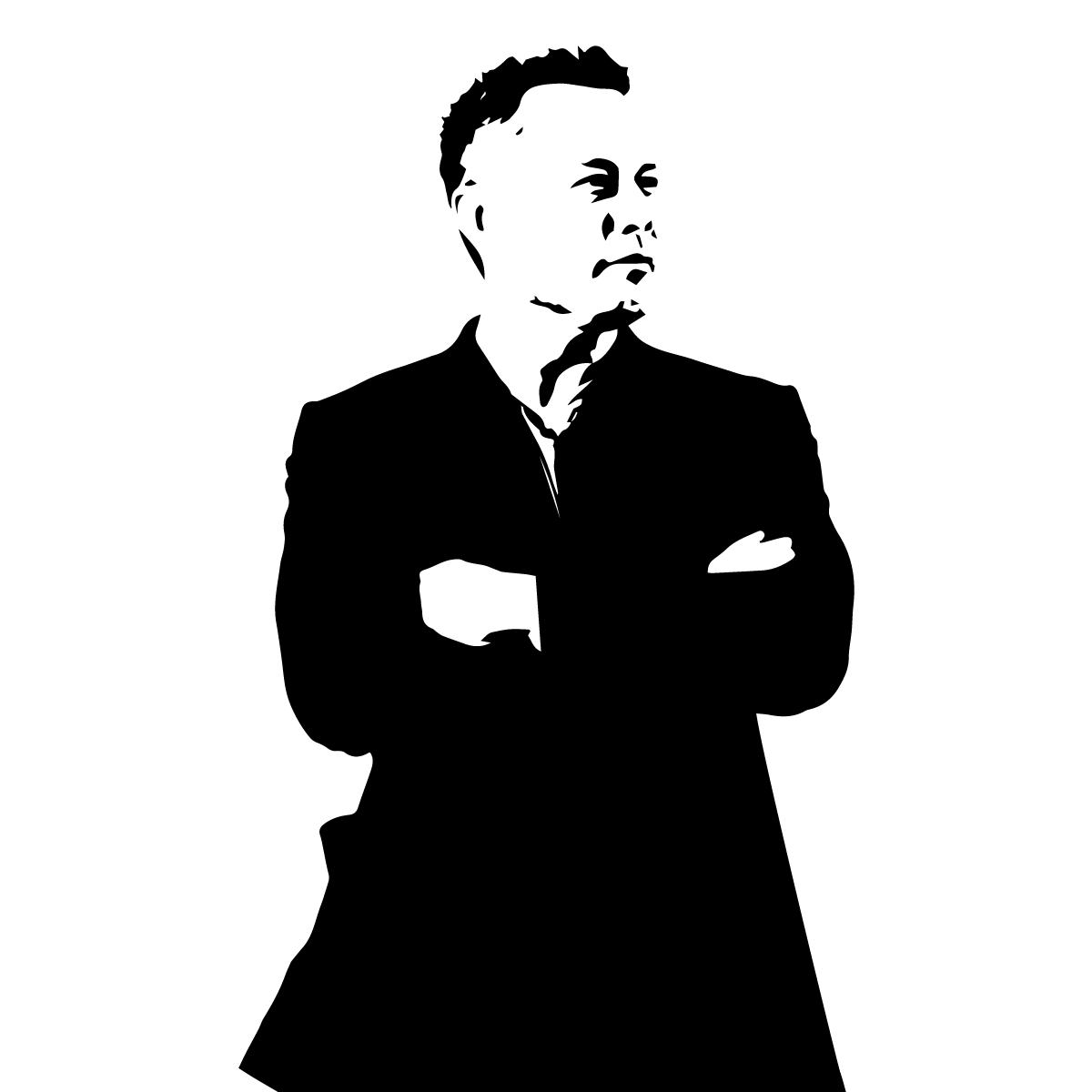 1200x1200 Elon Musk Spacex Rocket Vector Graphic Clip Art Silhouette Free