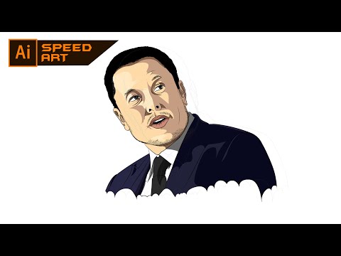 480x360 Elon Musk Vector Speed Art Adobe Illustrator