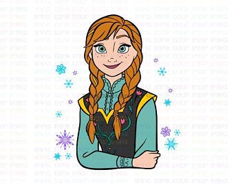 340x270 Frozen Anna Vector Etsy
