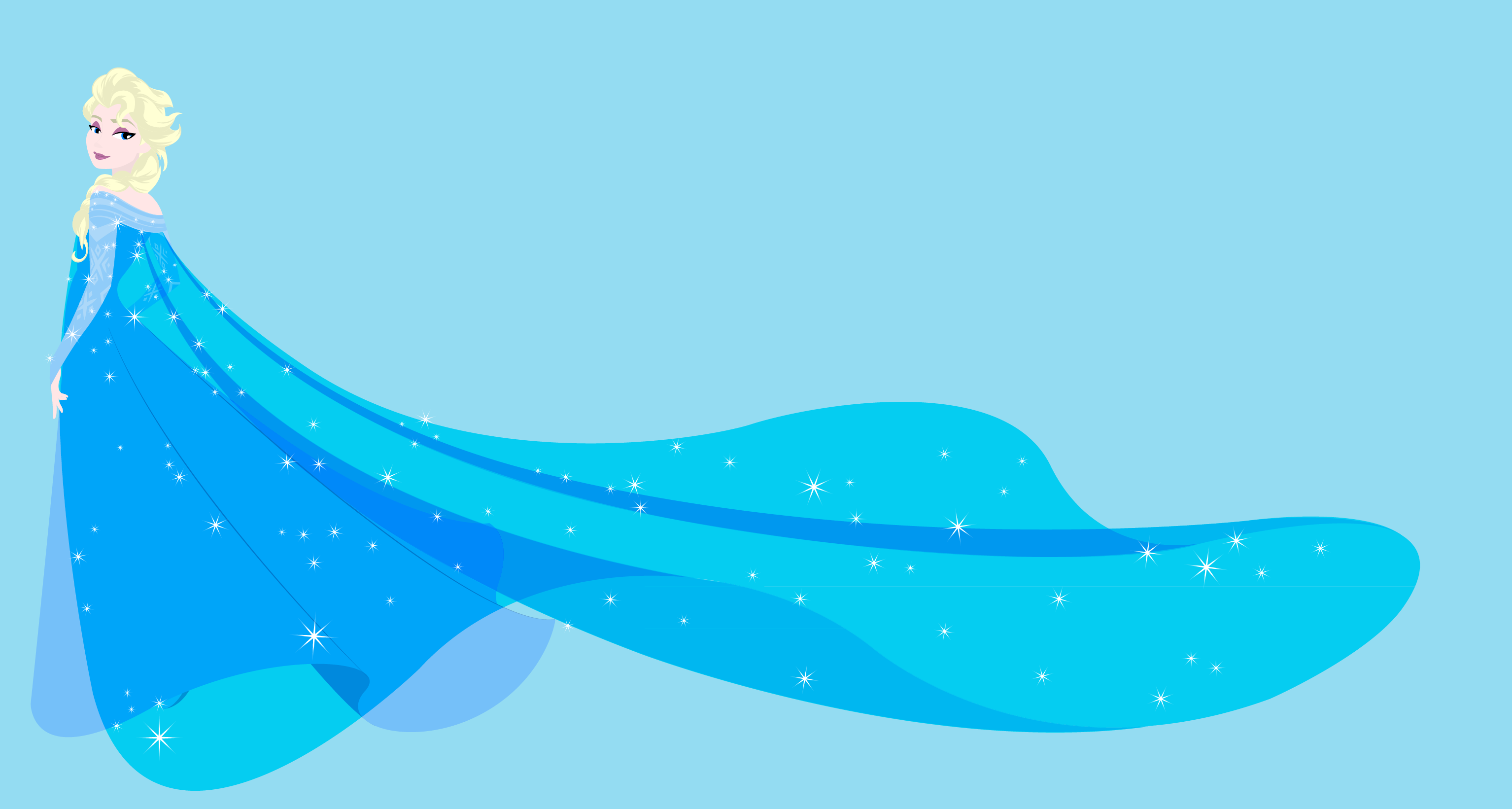 3068x1641 Queen Elsa Vector Fan Art Disney Princess