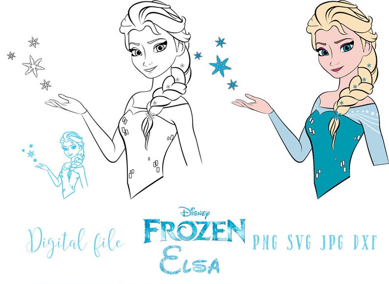 Elsa Frozen Vector Frozen Clipart Instant Download Etsy. 