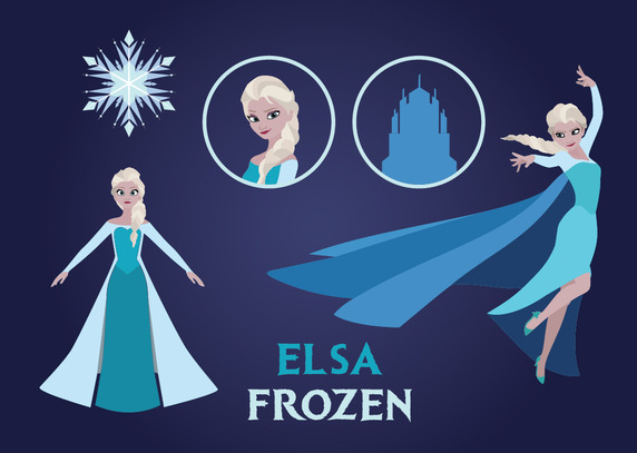 572x407 Elsa Frozen Vector Free Vector Download In Format