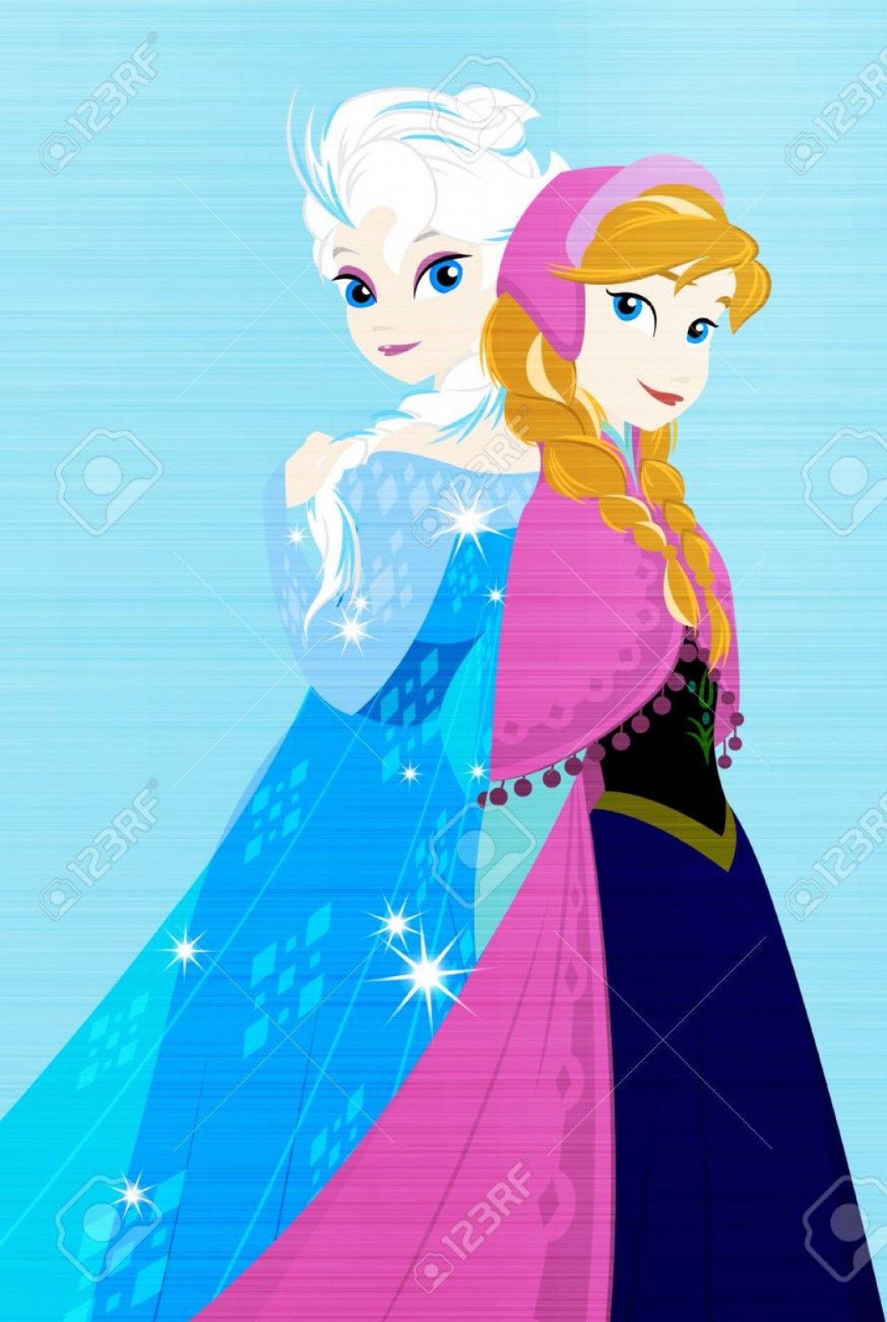 1256x1872 Photofrozen Queen Elsa Princess Anna Metallic Illustration Ice