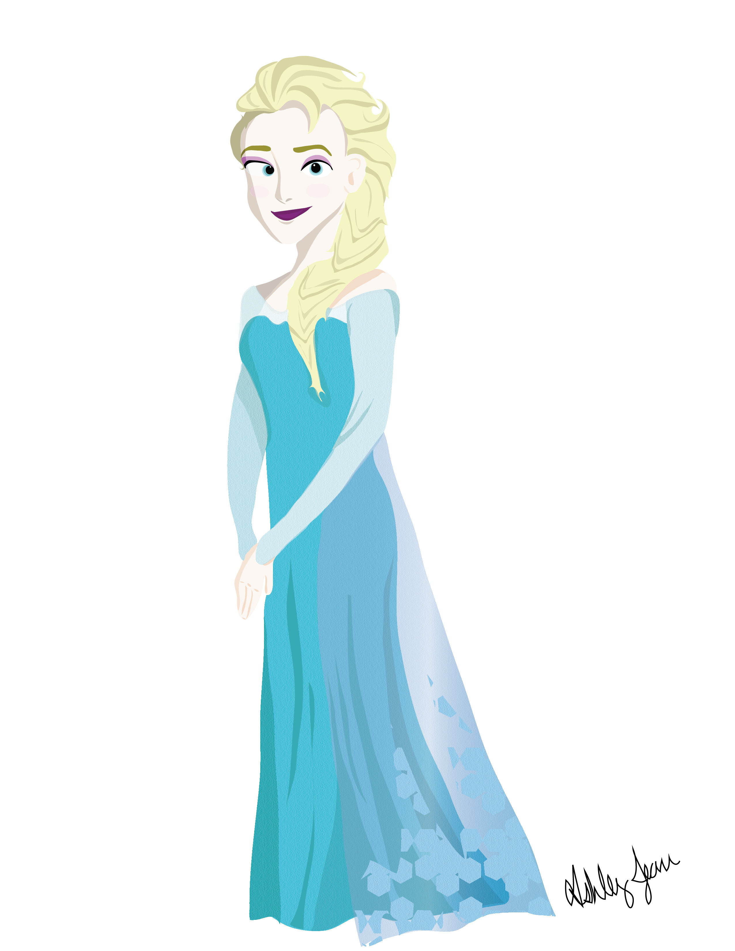 2550x3300 Disney Vector Art Queen Elsa The Art Of Perception