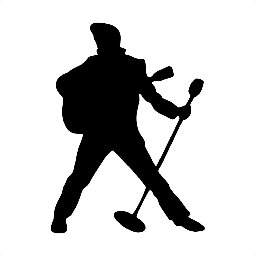 Elvis Presley Silhouette Vector 1000x1000 Elvis Presley Silhouette Vector
