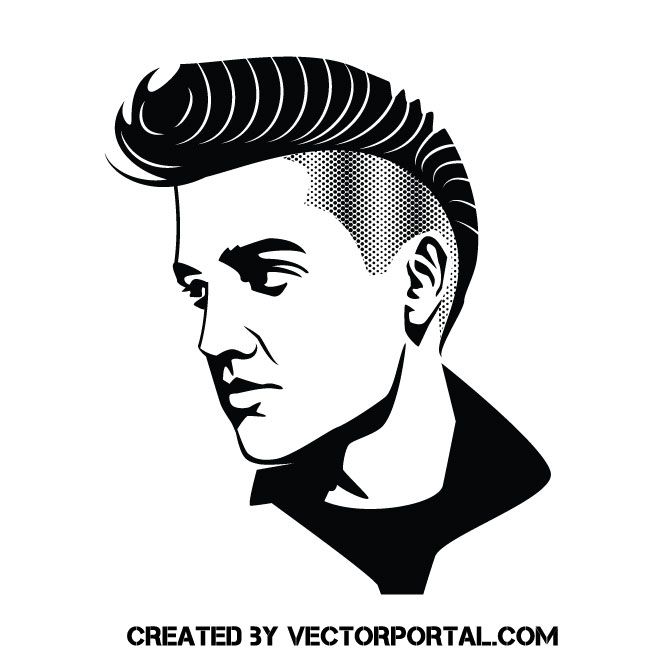 Musician Elvis Presley Vector Portrait Celebrity Vector 660x660 Musician Elvis Presley Vector Portrait Celebrity Vector