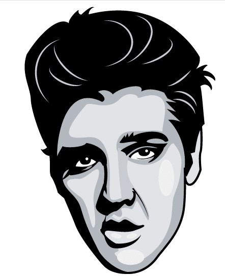 Elvis Presley Portrait Image Vector Free Download 442x542 Elvis Presley Portrait Image Vector Free Download