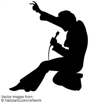 Download Elvis Singing Silhouette 335x355 Download Elvis Singing Silhouette