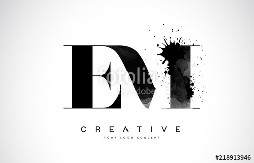 Em E M Letter Logo Design With Black Ink Watercolor Splash Spill 500x322 Em E M Letter Logo Design With Black Ink Watercolor Splash Spill