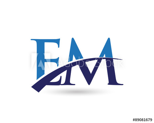 Em Logo Letter Swoosh 500x400 Em Logo Letter Swoosh