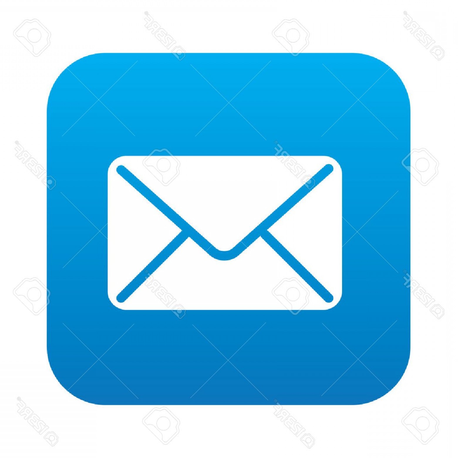 1560x1560 Photostock Vector Email Icon On Blue Background Clean Vector