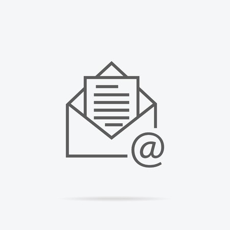 Envelope Open Design Line Thin Letter Icon Mail Email Logo 450x450 Envelope Open Design Line Thin Letter Icon Mail Email Logo