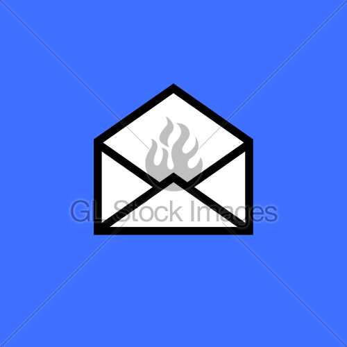500x500 Email Symbol Letter Icon Vector Gl Stock Images