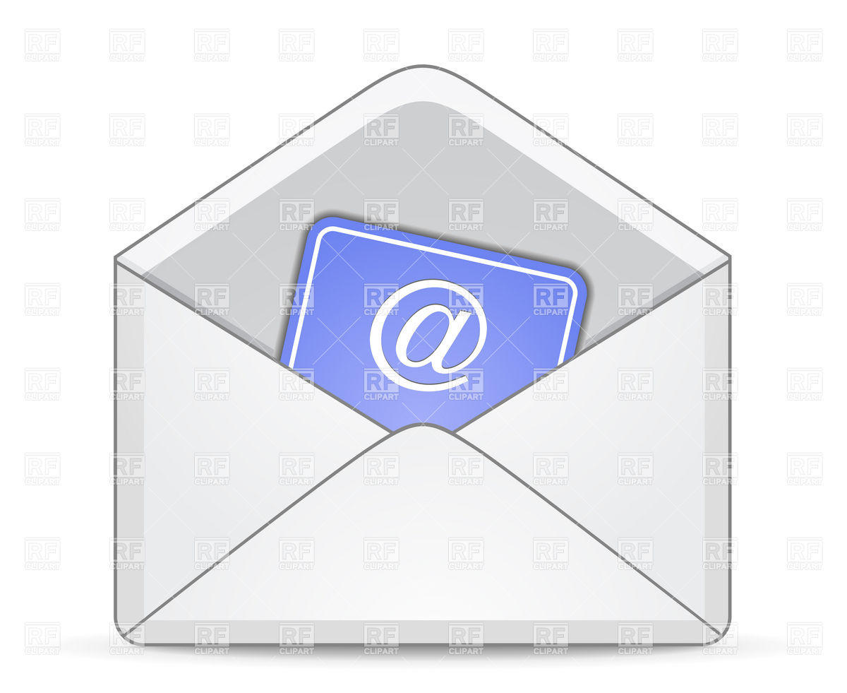 1200x981 Open Envelope With An Email Symbol Vector Image Of Objects