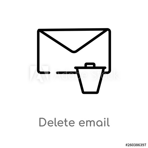 Outline Delete Email Vector Icon Isolated Black Simple Line 500x500 Outline Delete Email Vector Icon Isolated Black Simple Line