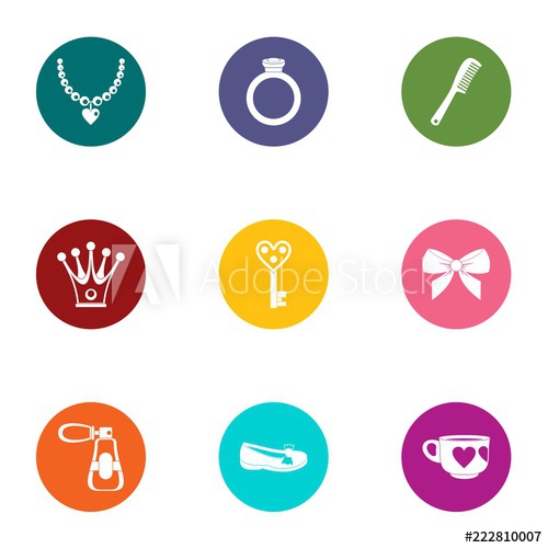500x500 Embellishment Icons Set Flat Set Of Embellishment Vector Icons