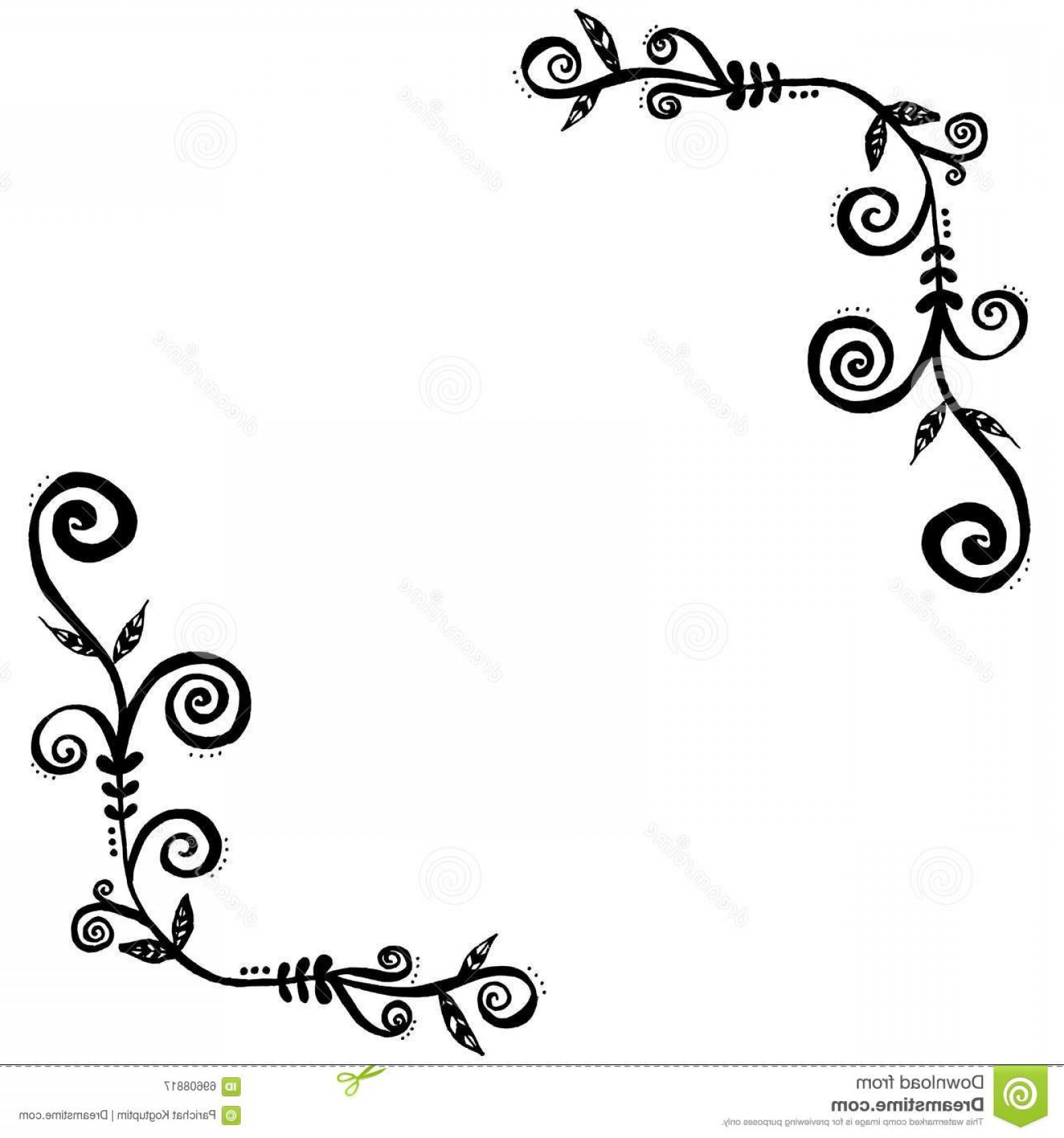 1560x1668 Stock Illustration Hand Drawn Leaf Frame Vector Design Element
