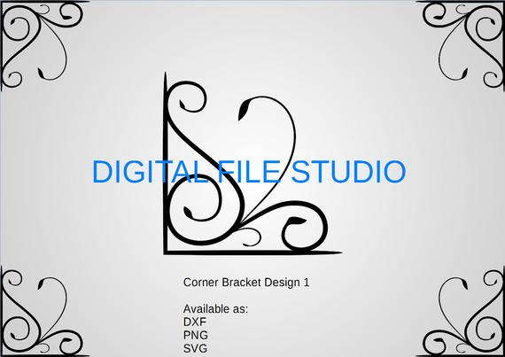 570x403 Corner Bracket Filigree Styled Corner Bracket Ornament Cut Etsy