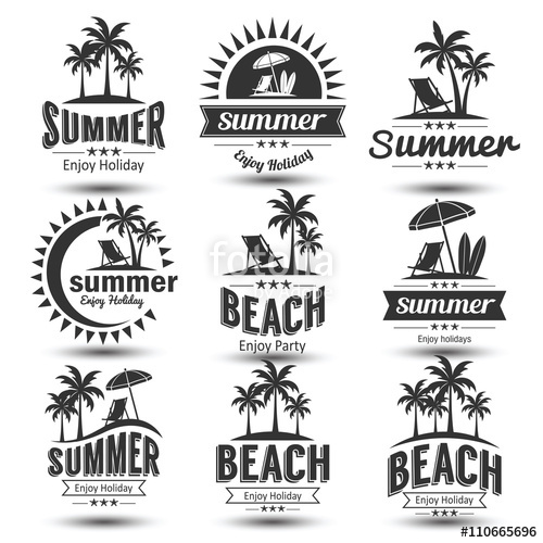 500x500 Summer Emblem Vector Stock Image And Royalty Free Vector