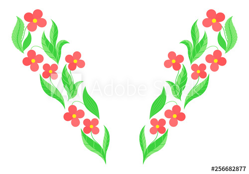 500x350 Embroidery Flower Vector Stitch Design Pattern Neckline