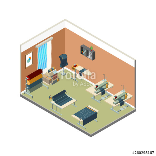 500x500 Textile Production Manufacturing Factory With Sewing Machines