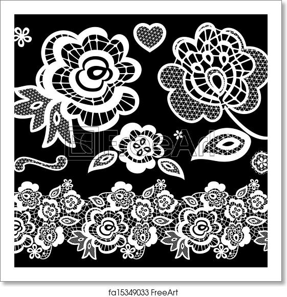 561x581 Free Art Print Of Lace Embroidery Vector Lace Embroidery Design