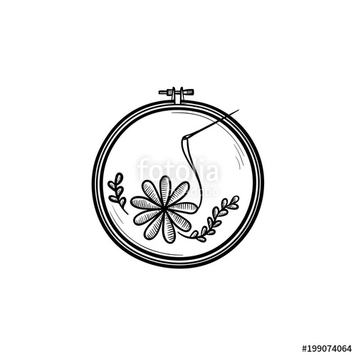 500x500 Handicraft Hand Drawn Outline Doodle Icon Thread And Needle