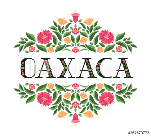 500x450 Oaxaca, Mexico Illustration Vector Background With Traditional