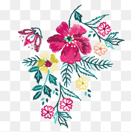 260x261 Vector Color Embroidery Decoration Patte