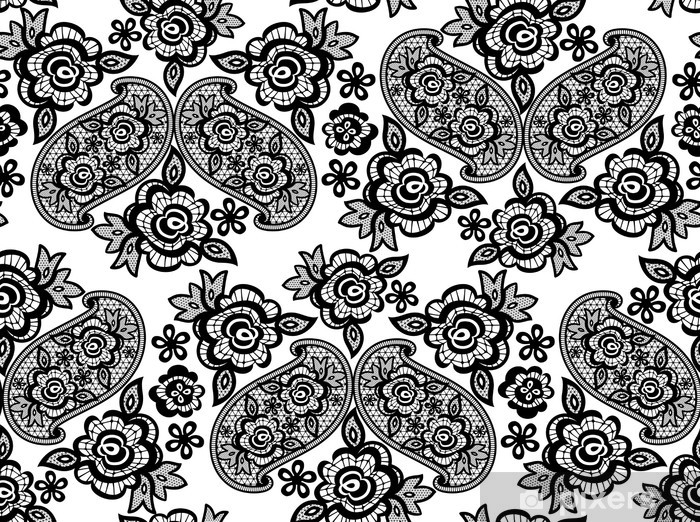 700x522 Lace Embroidery Vector Wall Mural
