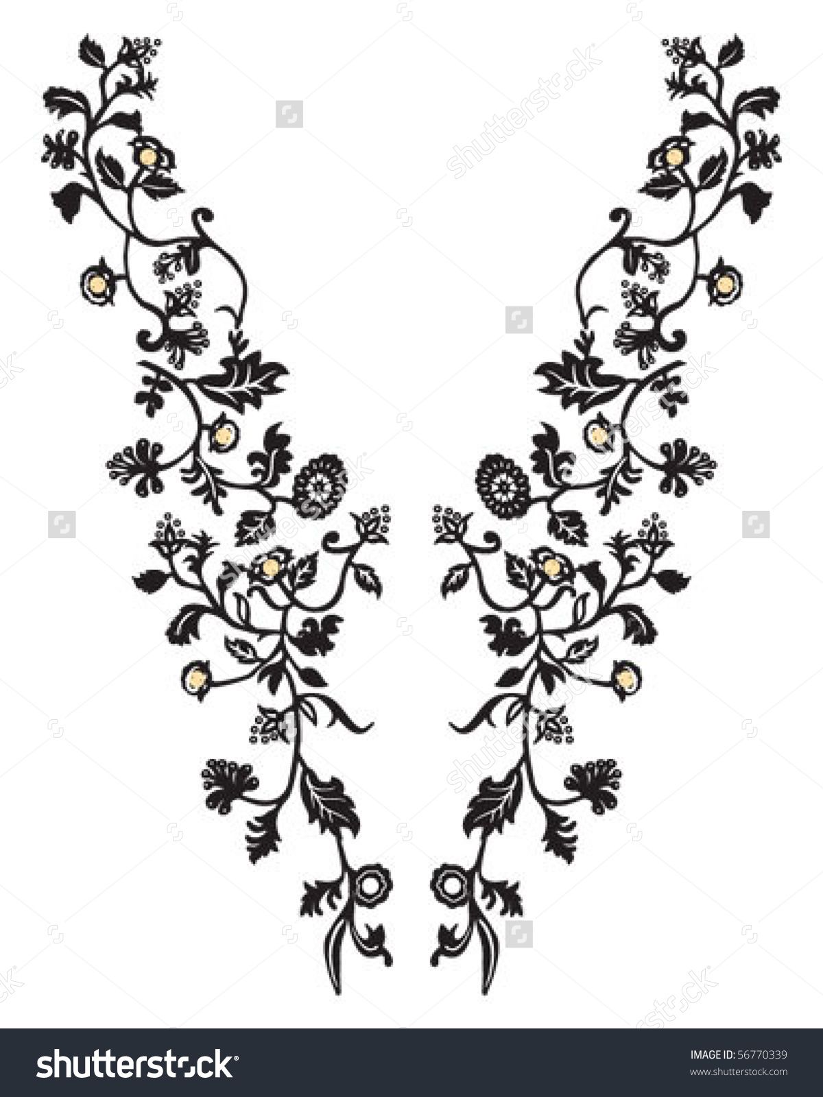 1200x1600 Design Vector Neck Line Fashion Embroidery Designs