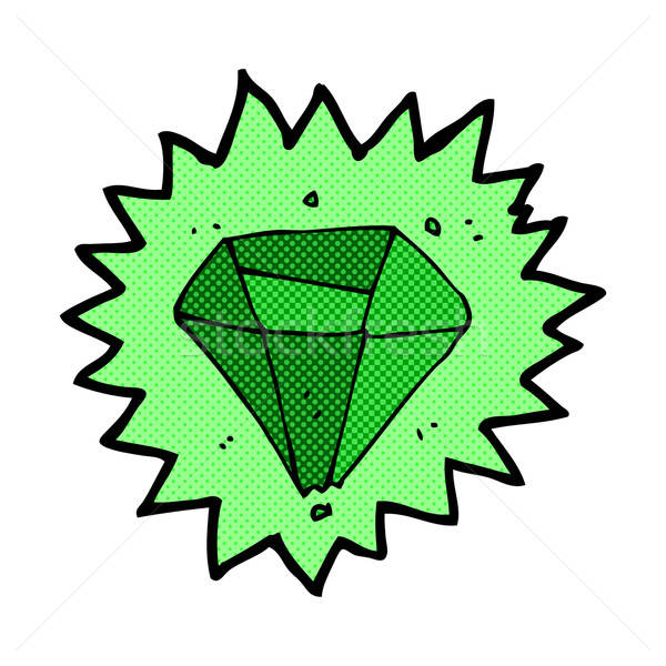 600x600 Comic Cartoon Emerald Vector Illustration Lineartestpilot