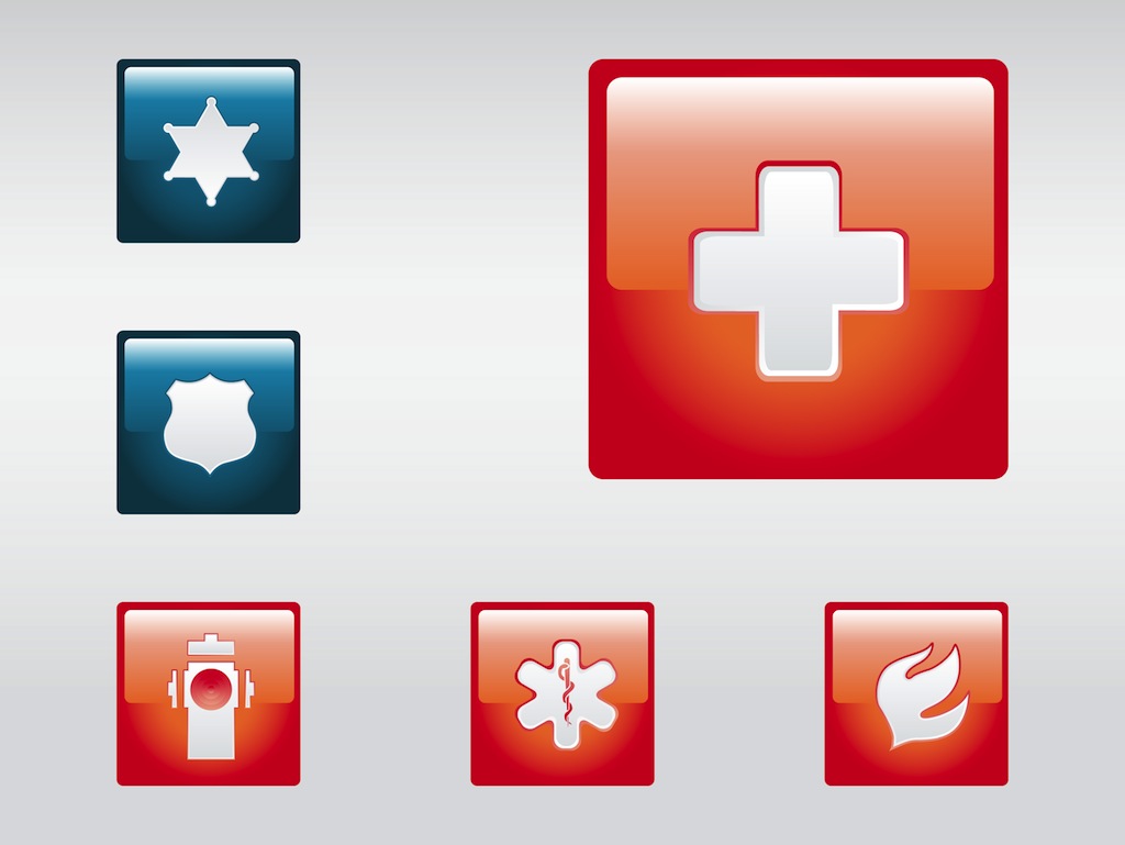 1024x769 Emergency Icons Vector Art Graphics